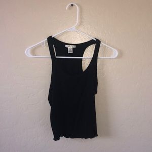 crew neck ribbed tank top